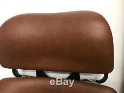 New Tan Leather Humanscale Freedom Headrest Coat Hanger Ergonomic Office Chair