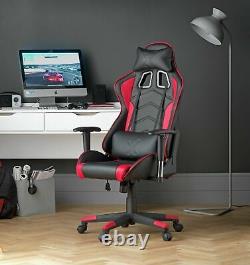New X-Rocker Height Adjustable Alpha Office Gaming Chair Black and Red -GO99
