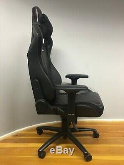 Noble Executive Racing Car Gaming Chair Computer Red Black Leather Recliner