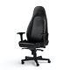 Noble Chairs Icon Gaming Office Chair Black Vegan Pu Leather & Red Stitching