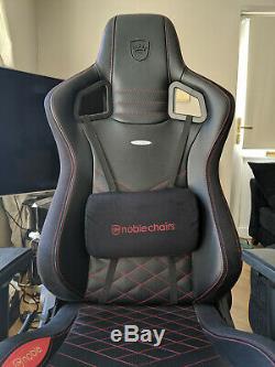 Noblechairs EPIC Gaming Chair BLACK/RED Office Chair FAUX LEATHER