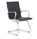 Nola Cantilever Chrome Black Soft Bonded Leather Office / Conference Chair Bnib