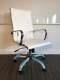 Nola White Leather Executive Office Chair