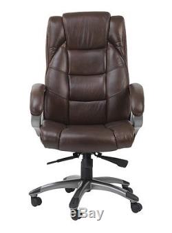 Northland Executive Office Chair High Backed Real Soft Leather Brown