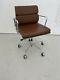 Original Charles By Icf Eames Ea118 Office Chair Tan Brown Leather