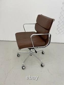 ORIGINAL CHARLES BY ICF eames ea118 office chair TAN BROWN LEATHER