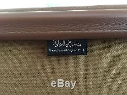 ORIGINAL Vitra Charles & Ray Eames 219 EA219 Soft Pad Brown Leather Chair