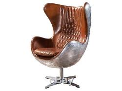 Office Aviator Egg Chair Real Leather 8 -10 Week Awaiting Stock