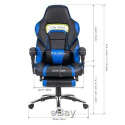 Office Chair Adjustable Ergonomic Racing Gaming Swivel Pu Leather Desk Computer