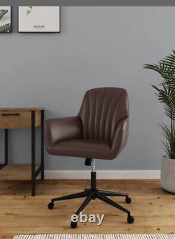 Office Chair BROOKLAND M&S BROWN FAUX Leather T65-2400D Home Study Room