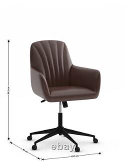 Office Chair BROOKLAND M&S BROWN FAUX Leather T65-2400D Home Study Room