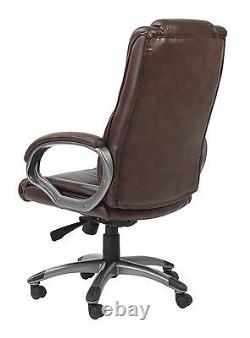 Office Chair Brown Leather High Back Executive Alphason Florence AOC6332-L-BR