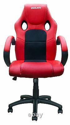 Office Chair Computer Desk Gaming Reclining Chair Ducati Red Black Rider Chair