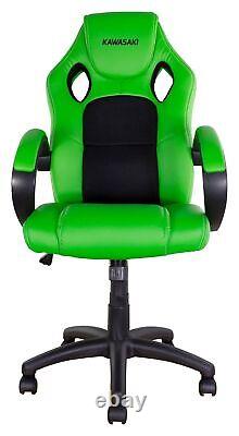 Office Chair Computer Desk Gaming Reclining Chair Kawasaki Green Rider Chair