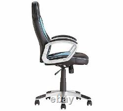 Office Chair Computer Desk Swivel PU Leather Study Gaming Chair Blue Green Black