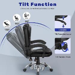 Office Chair Ergonomic Leather Swivel Executive High Back Heavy Duty Desk Seat