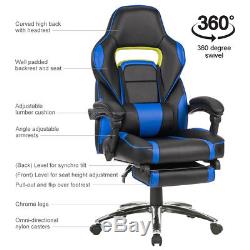 Office Chair Executive Racing Gaming Swivel Faux Leather Sport Computer Desk Uk