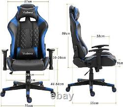 Office Chair Gaming Computer Desk Swivel Recliner Chair Leather Footrest