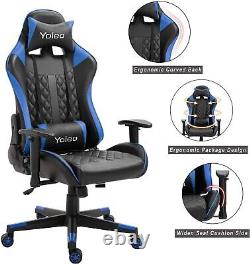 Office Chair Gaming Computer Desk Swivel Recliner Chair Leather Footrest