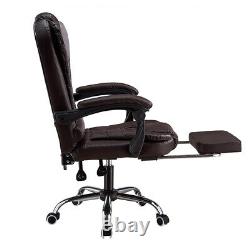 Office Chair Gaming Swivel Recliner PU Leather Executive Chair with Footrest