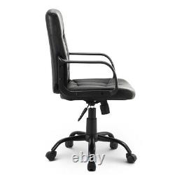 Office Chair Leather Task Computer Desk Swivel Executive Adjustable Small INS UK