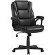 Office Chair Pu Leather Desk Chair Computer Swivel Chair With Back Support Black