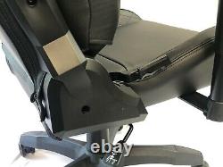 Office Chair Racing Style Sports Bucket Seat Black Diamond Stitched BB6 RS