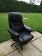 Office Chair/recliner Luxury Extra Padded Real Dark Brown Leather