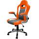 Office Computer Chair Desk Gaming Luxury Pc Wheels Seat Leather Executive Orange