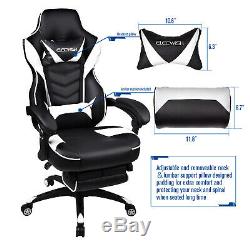 Office Computer Chair Executive Leather Recliner Adjustable Gaming Sport Desk