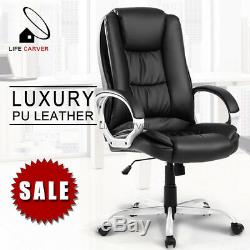 Office Computer Desk Chair PU Leather Swivel Home Adjustable Executive Gaming UK