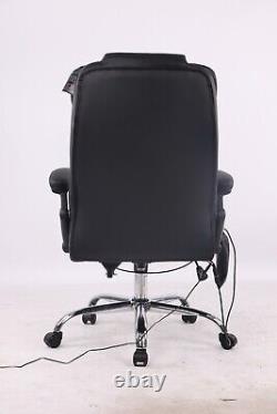 Office Desk 6 Point Massage Chair High Back Recline Wheels Swivel Heat Massage