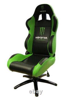 Office Gaming Chair Black Green Monster Garage Motocross MX Enduro Paddock Chair
