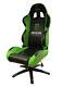 Office Gaming Chair Black Green Monster Garage Motocross Mx Enduro Paddock Chair