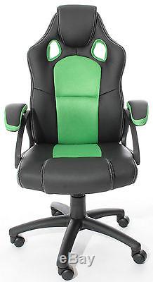 Office Gaming Chair Racing Back Luxury Computer PU Swivel Sports Executive Style