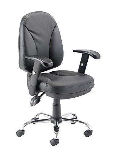 Office Hippo Ergonomic Office Chair With Adjustable Arms, Leather Office Chair