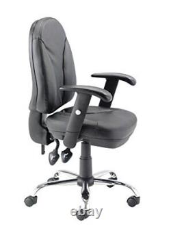 Office Hippo Ergonomic Office Chair with Adjustable Arms, Leather Office Chair