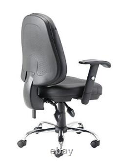 Office Hippo Ergonomic Office Chair with Adjustable Arms, Leather Office Chair