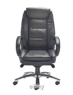 Office Hippo Executive Premium Grade Real Leather Chair, Black