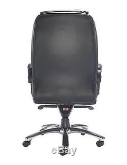 Office Hippo Executive Premium Grade Real Leather Chair, Black