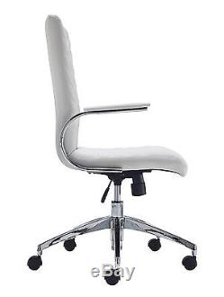 Office Hippo White Desk Chair Leather