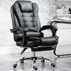 Office Luxury Leather Chair Computer Gaming Swivel Recliner Executiv Footrest UK
