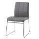 Office Meeting Dining Chair Faux Leather Sled Base Chrome Legs Waiting Room Home
