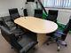 Office Meeting Room- Board Room Table And 6 Leather Chairs
