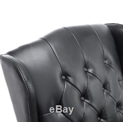 Office PU Leather Chair Directors Chesterfield Antique Style Swivel Executive