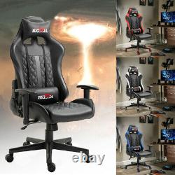 Office Racing Gaming Chair Footrest Leather Swivel Computer Desk Chairs Recliner