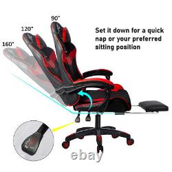 Office Racing Sports Computer Desk Gaming Swivel Chair PU Leather Mesh Executive