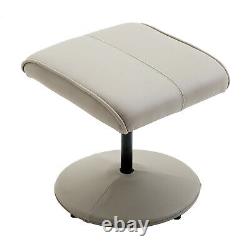 Office Reading Chair Set Modern Reclining Lounger Seat Footstool Ergonomic Grey