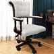 Office Vintage Chair Chesterfield Captain Swivel Managerial Leather Chair White