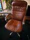 Office Chair Brown Leather Good Condition